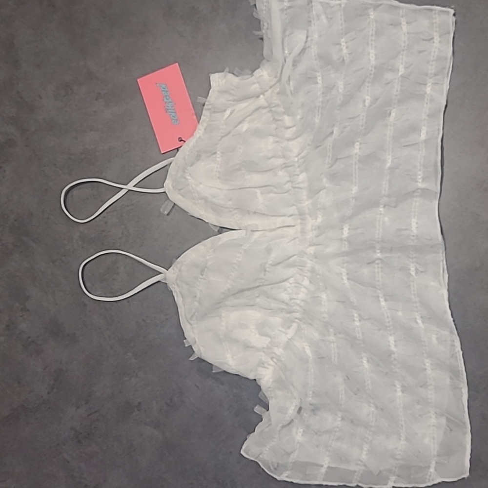 Edited Flutter Frilled Tie Back Top